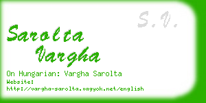 sarolta vargha business card